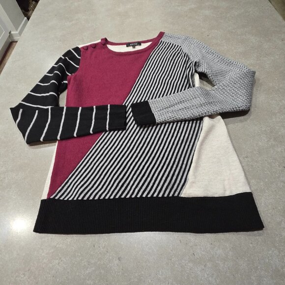 RW&CO. Women's Mixed Multi-Colors/Patterns Long Sleeves Knit Top - Size XS/TP - Picture 4 of 13